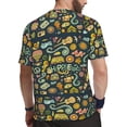 thumbnail image 2 of Wukai Colorful Hippie Print Men's Short-Sleeved Mesh T-Shirt,Quick-Dry Short Sleeve Workout T-Shirt-X-Small, 2 of 8