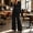 Black, variant on Women's 2 Piece Suits Business Casual Outfits Long Sleeve Solid Blazer with Pants Professional Office Work Sets, Wide Leg Pants Suits Set(Pink,S)