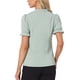 thumbnail image 4 of INSPIRAR CHIC Blusas de Verano para Mujeres de Color Sólido con Lazo en el Cuello y Mangas Cortas para Usar en el Trabajo Verde Claro L, 4 of 6