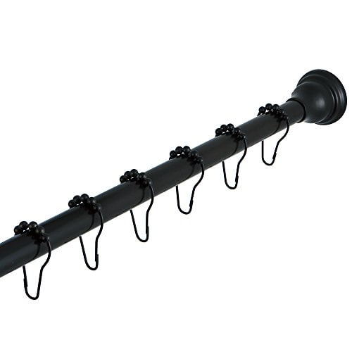 Kingston Brass KSR115 Edenscape Straight Shower Curtain Rod with Shower Curtain Rings, Oil Rubbed Bronze