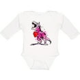 thumbnail image 3 of Inktastic Valentine's Day Graffiti T-Rex with Heart Shaped Candy Box Boys or Girls Long Sleeve Baby Bodysuit, 3 of 5