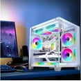thumbnail image 5 of Hoengager Gaming PC -Intel i7-12700F 2.1GHz -GeForce RTX 4060 8GB -32GB DDR4 3200MHz- 1TB M.2 SSD -RGB Fans -WIFI &BT ,HDMI- Liquid Cooler- Windows 11 Pro Desktop -White, 5 of 6