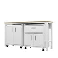 thumbnail image 4 of 3-Piece Fortress Mobile Space-Saving Steel Garage Cabinet and Worktable 2.0 y, 4 of 12