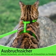 thumbnail image 6 of PUPTECK Adjustable Cat Harness and Leash Set Escape Proof Kitten Strap Collar for Walking Travel, Green, M, 6 of 8