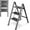 Black, variant on 3 Step Folding Aluminum Ladder with Anti-Slip Pedals, 330LBS Capacity, Lightweight for Home, Office, Garage