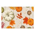 thumbnail image 3 of Pumpkin Maple Leaf Linen Placemats Set Of 4 Thanksgiving Harvest Fall Autumn Durable Linen Placemats 12 X 18 Inch Fall Table Mats for Kitchen Dining Table Mats, 3 of 5