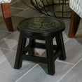 thumbnail image 5 of Newboti Furniture Carved Wooden Step Stool, Maple Leaf, Espresso 18340, 5 of 6