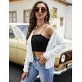 thumbnail image 3 of Womens Long Sleeve Open Front Cardigans Button Down Lace V Neck Casual Knit Cardigan Sweater Outwear Coats Black S, 3 of 9