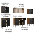 thumbnail image 4 of Cocina Integral 233cm Marrón/Negro Emilly Wind Madesa 02, 4 of 5
