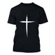 thumbnail image 3 of Camisetas de Manga Corta para Hombre Camiseta de Cuello Redondo Deportiva de Impresión Casual, Blusa de Mezcla de Poliéster de Algodón para Uso Al Aire Libre, Diario Y de Primavera de Verano, 3 of 4