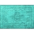 thumbnail image 1 of Ahgly Company Machine Washable Indoor Rectangle Persian Turquoise Blue Traditional Area Rugs, 8' x 12', 1 of 4