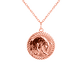 thumbnail image 3 of Reversible Gemini Zodiac Sign Charm Coin Pendant Necklace in Solid Gold (18 Inches), 3 of 4