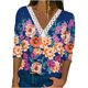 thumbnail image 2 of Puntoco Mujer Moda Casual Manga Larga Botones Cómoda Impresión Sudadera tops Blusa Puntoco Puntoco-3824, 2 of 5