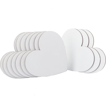 12 Pcs Heart Painting Canvas Panels 5.9inch Blank Canvas Drawing Boards for Oil & Acrylic Painting Students Artist Hobby Painters and Beginners 15x15cm 12 pc