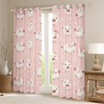 thumbnail image 3 of Feelyou Kawaii Pink Pig Black Out Curtains for Kids, Cute Farm Animal Curtains Pack of 2 (42x63 Each), Cartoon Stars Print Bedroom Curtains, Blackout Curtains Bedroom Decor, 3 of 7