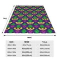 thumbnail image 3 of Fotbe Mardi Gras Carnival3 Manta de Franela Acolchonada con Estampado, Súper Suave y Esponjosa, Extra Grande para Sofá, Cama, Uso Todo el Año-80"x60", 3 of 7