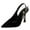 Black, variant on FSJ Women Sexy Bowknot Stiletto Heels Closed Pointed Toe Slingback Pumps Elastic Strap Sandals Wedding Party Dress Shoes Size 8 Black Lace