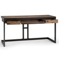 thumbnail image 3 of Allora Rustic Solid Acacia Wood/Metal Desk in Rustic Natural Aged Brown, 3 of 5