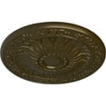 thumbnail image 3 of Ekena Millwork 20 1/4"OD x 1 1/2"P Lunel Ceiling Medallion (Fits Canopies up to 3 3/4"), Hand-Painted Brass, 3 of 6