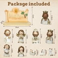 thumbnail image 3 of 10 Pcs Mini Christmas Nativity Set Little People Nativity Set Nativity Scene with Light Miniature Manger 10 Rearrangeable Figurines Decor Religious Figurines Christian Tabletop Decor, 3 of 3