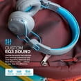 thumbnail image 3 of JLab Studio On-Ear Headphones, 30+ Hour Bluetooth Playtime, Touch Controls, Gray/Blue, 3 of 7