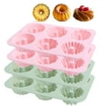 thumbnail image 1 of Grusce Moule à Gâteau Mini 4 Pcs Tube Cannelé en Silicone Moule à Gâteau Résistant à la Chaleur Moule à Cupcake Antiadhésif 6 Cavités Moule à Gâteau Réutilisable Plateau de Cuisson Pratique pour Cupcakes, 1 of 8