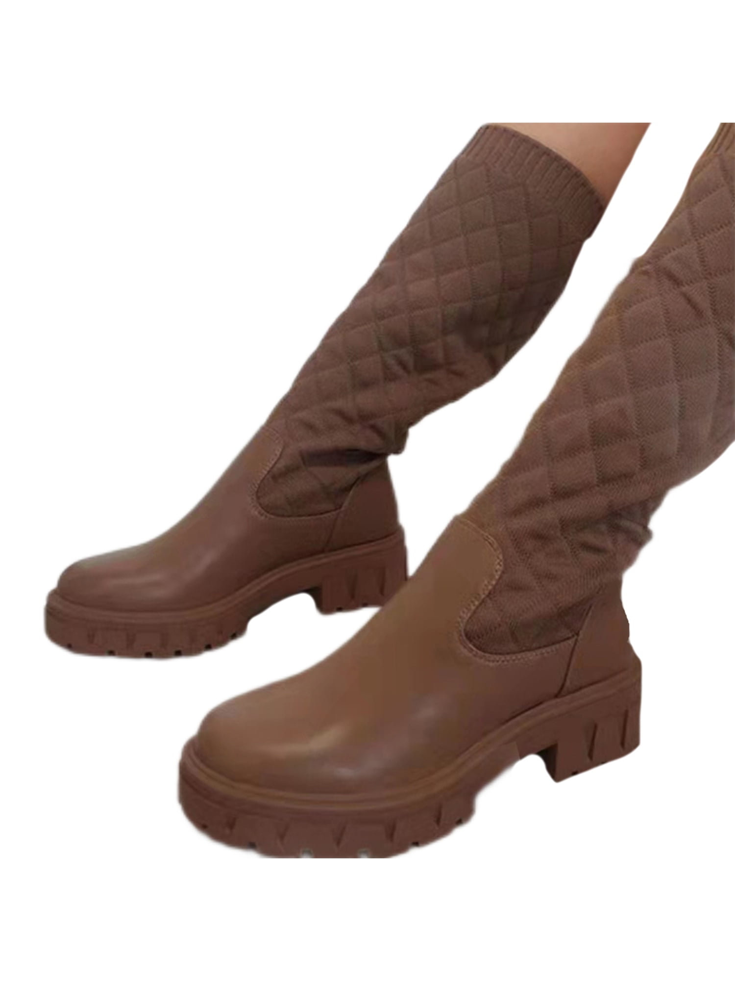 SIMANLAN Womne's Non-slip Pull On High 