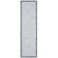 thumbnail image 2 of SAFAVIEH Abstract Clive Bordered Wool Runner Rug, Navy/Ivory, 2'3" x 8', 2 of 8