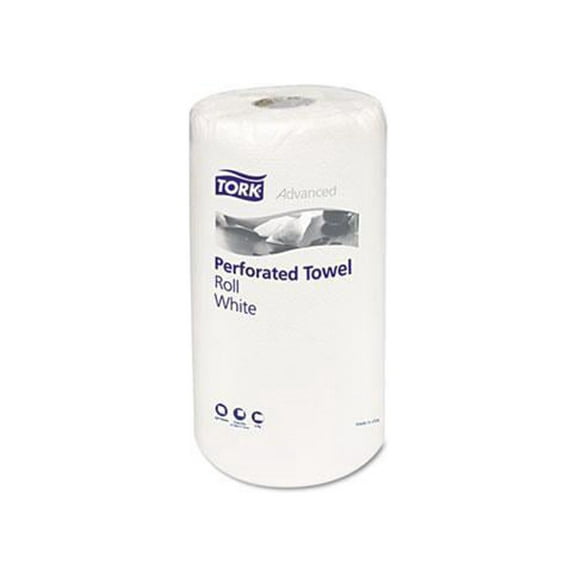 Tork Handi-Size Perforated Kitchen Roll Towel, 2-Ply, 11 x 6.75, White, 120/Roll, 30/Carton -TRKHB9201