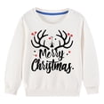 thumbnail image 4 of Lorytime Girls Sweatshirts for Fall Boys Merry Christmas Shirt Crew Neck Long Sleeve Pullover Drop Shoulder Tops 2 Years, 4 of 4