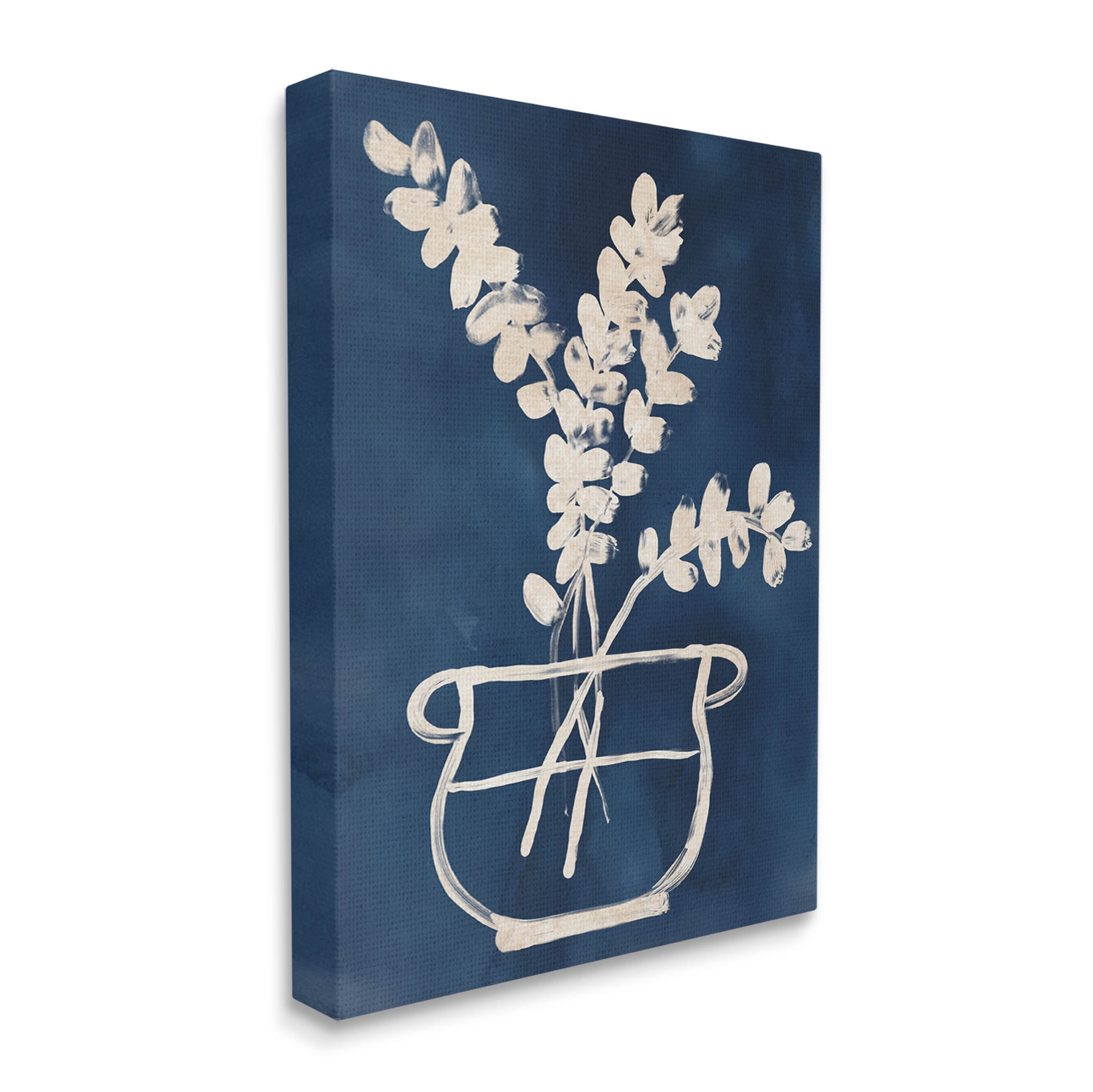 Stupell Industries Abstract Leaves Botanical Outline Graphic Art Gallery Wrapped Canvas Print Wall Art, Design by June Erica Vess