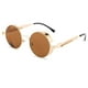 thumbnail image 4 of Gafas de sol redondas retro Steampunk Marco de metal Gafas de lentes redondas Té dorado Té de oro Hugo Gafas de sol retro, 4 of 5
