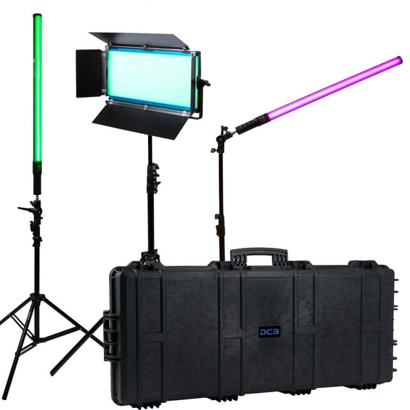 Dracast X Series LED Lighting Kit 23 (x1 DRX1000RGB, x2 DRXLT800, 1190 Travel Case)