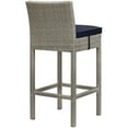 thumbnail image 4 of Afuera Living Rattan Outdoor Bar Stool in Light Gray and Navy (Set of 2), 4 of 4