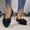 Navy, variant on Hoshose Women Slip-On Flat Shoes Mesh Breathable Flyknit Ballet Flats Bow Lightweight Knit Solid Color
