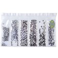 thumbnail image 1 of Flatback Rhinestone 6-Size Shiny DIY Round Crystal Gem Flatback Gem for Nail Art, 1 of 10