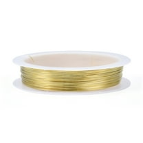 Round Craft Copper Wire Nickel Free Golden 28 Gauge(0.3mm) about 82.02 Feet(25m)/roll