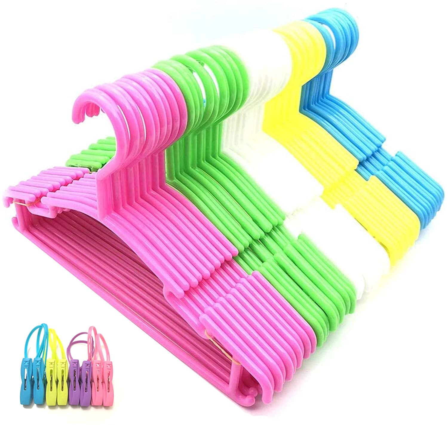 50 Pack Plastic Children's Hangers Kids Hangers Baby Hangers11 inch