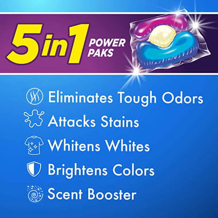 ARM & HAMMER Plus OxiClean with Odor Blasters 5-in-1 Fresh Burst Laundry Detergent Power Paks, 42 Count Bag - image 6 of 16