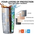 thumbnail image 7 of 20oz Insulated Tumbler Travel Coffee Tumbler with Lid Cup Holder Friendly Travel Coffee Mug Stainless Steel Thermos, 20 Oz Tumbler, Reusable Insulated Coffee Mug with Lid ( Christmas Snowflake ), 7 of 7
