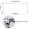 thumbnail image 3 of Clothing Rack Wall Mount White,24" Industrial Pipe Clothes Rack for Hanging Clothes,Heavy Duty Iron Garment Rack Bar,Retail Display Clothes Rod for Closet,Laundry Room,2 Packs, 3 of 6