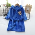 thumbnail image 2 of UFOUND Children Long Sleeved Plush Cartoon Hooded With Pockets Warm Robe Pajamas Homewear Bathrobe Classic Toddler Nightwear, 2 of 3