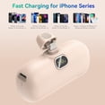 thumbnail image 5 of Kuulaa Portable Charger 5000mAh with Built-in Lightning Cable, Mini Fast Charging Power Bank Compatible for iPhone 14/13/12/11/X/8, 5 of 9