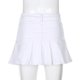 thumbnail image 5 of (Azul claro M) Falda vaquera elástica delgada con volantes y cintura alta para chica sexy falda corta informal para mujer, 5 of 8