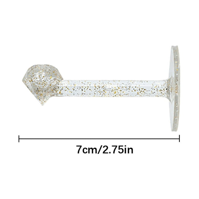 EGNMCR Hooks for Hanging No Punching Transparent Hook Bathroom Rope Hair Hoop Jewelry Hanger Traceless Paste Small Hook a hook