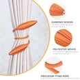 thumbnail image 3 of 4 Pack DIY Twist Curtain Tiebacks Creative Decorative Crystal Drape Tie Backs European Style Random Modelling Curtain Holdbacks for Home & Office Window Blackout & Sheer Drapery (Orange), 3 of 8