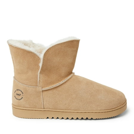 

Dearfoams Women s Paige Genuine Suede Bootie Slippers