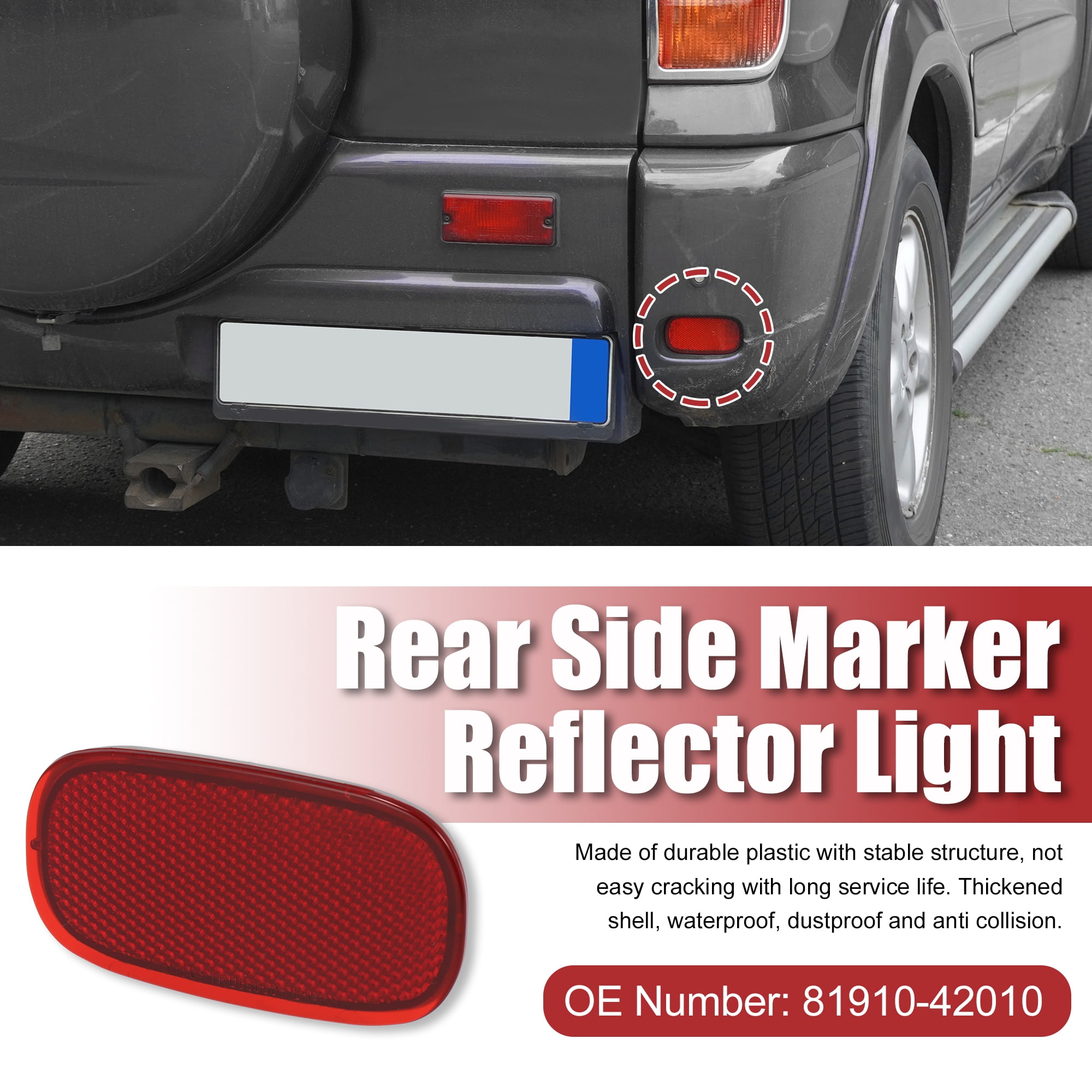 Unique Bargains Rear Bumper Side Marker Reflector for Toyota RAV4 and Matrix