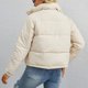 thumbnail image 4 of Chaquetas y abrigos casuales de manga larga sin capucha para mujer, chaqueta de cuello alto corto y versión holgada, chaqueta de pan con cremallera, chaqueta de algodón, abrigo corto para mujer, 4 of 4
