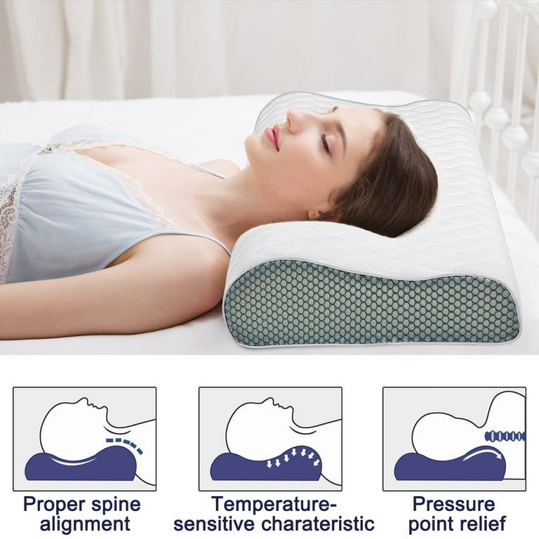 Orthopedic Buckwheat Cervical Pillow - Detachable, Round Neck Support for  Pain Relief, Snoring and Proper Alignment